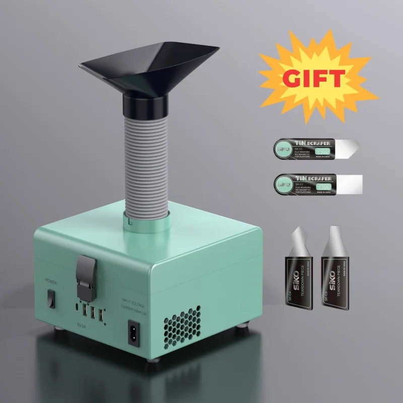 SK-102 Fume Extractor 150W Soldering Smoke Extractor with 3-Stage Filters &LED Strong Suction Purifier for Engraving DIY Welding