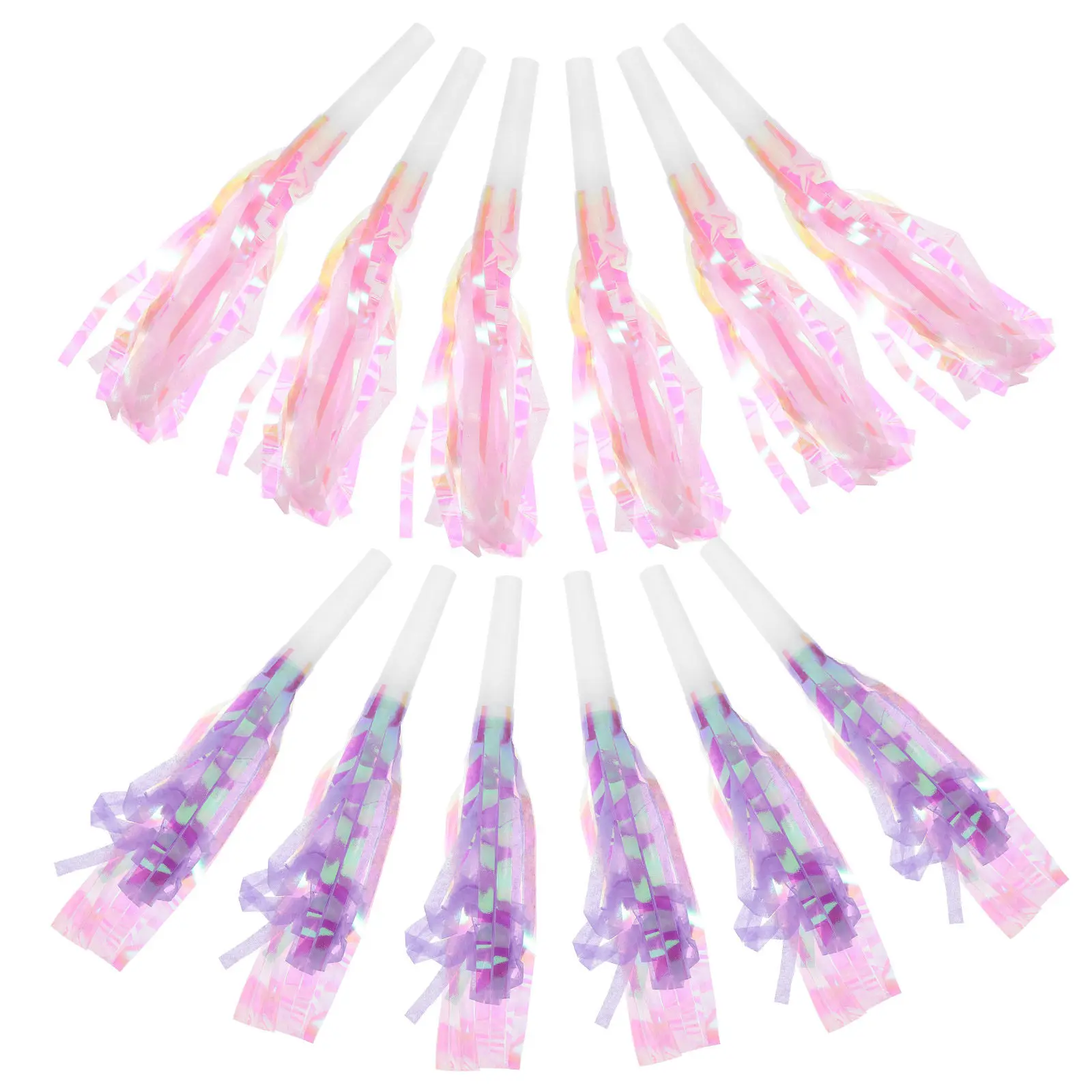 12Pcs Party Blowers Noisemakers Colorful Blowout Whistles Birthday Horns Funny Noise Makers Party Blowers Noise Makers
