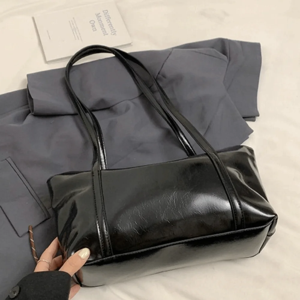 الكورية نمط بوسطن وسادة حقيبة بلون الأقلية تصميم الرجعية حقيبة تحت الإبط مع قلادة التنقل بو زلابية حقيبة المرأة #5