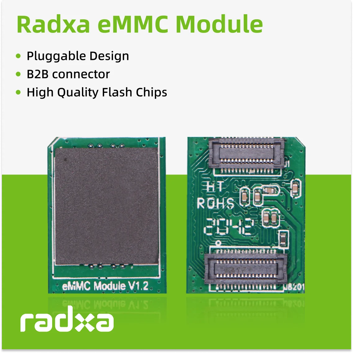 Módulo Radxa-eMMC, Pluggable, chips de armazenamento de alta qualidade, compatível com Radxa SBCs, 128GB