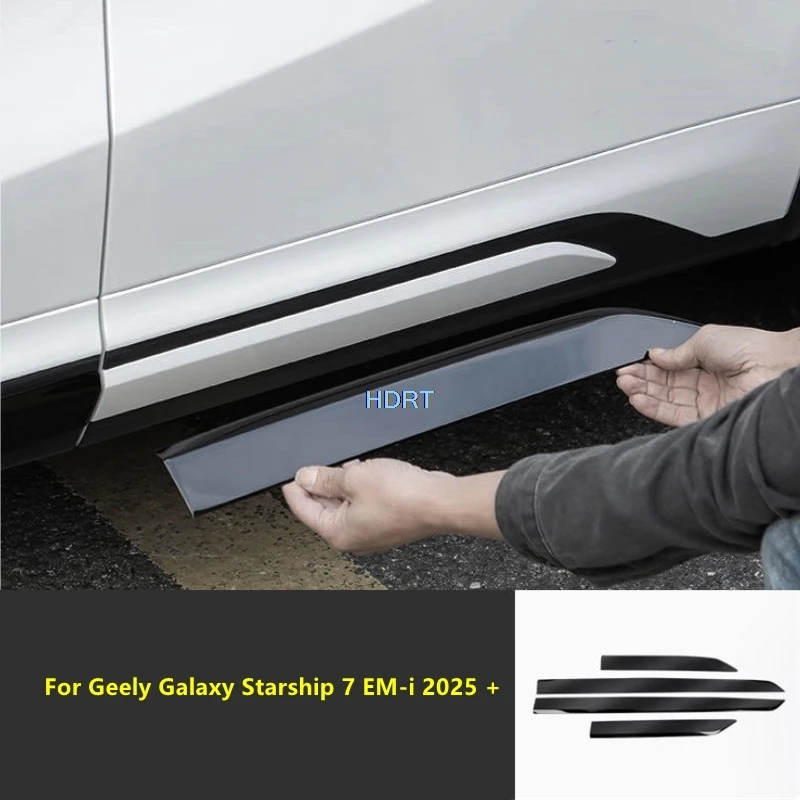 

For Geely Galaxy Starship 7 EM-i 2025 + Door Side Skirt Edge Body Car Styling Protector Decoration Accessories Exterior Sticker