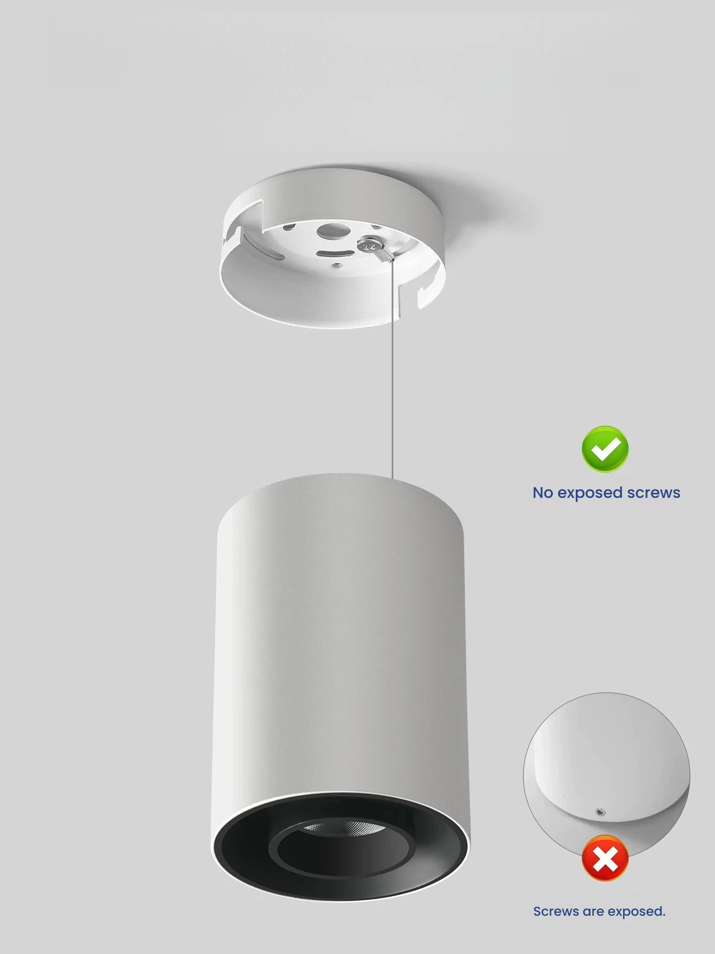AC85~260V Cylinder LED Downlights 24W 30W COB Ceiling Spot Lights Backg Round Lamps Lndoor Lighting lamp round led living white