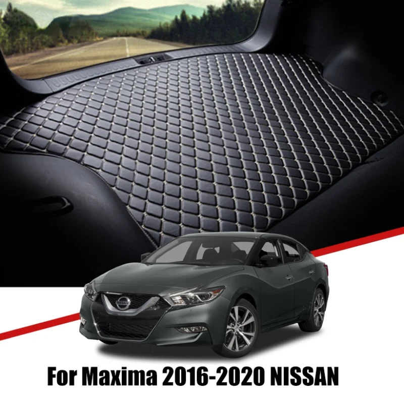 Waterproof Leather Car Trunk Storage Cover Pad Cargo Tray Rear Floor Mat For Nissan Maxima A36 2016 2017 2018 2019 2020