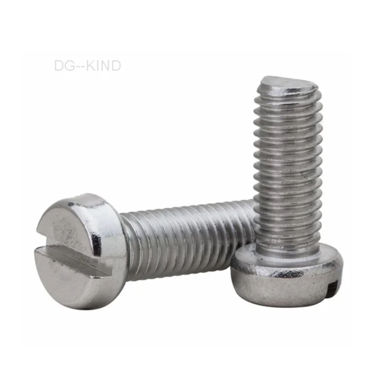 10pcs stainless steel round head notched screws thread machine diameter M3-M5 length 5-30mm