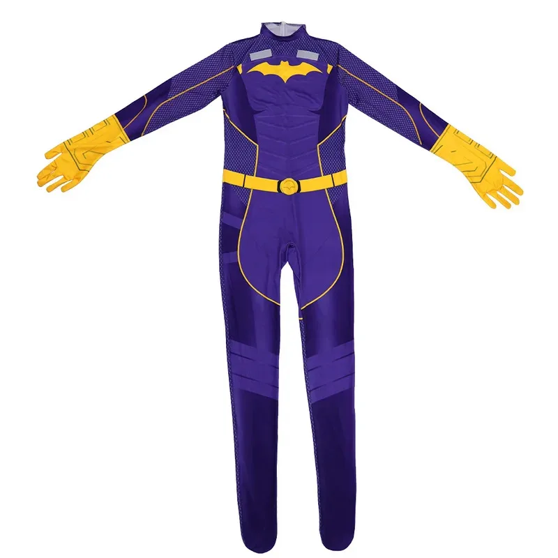 

CyGotham Knights Batgirl Barbara Jumpsuit Cosplay Costume 3D Bodysuits Halloween Masquerade Carnival Party Outfits for Adult