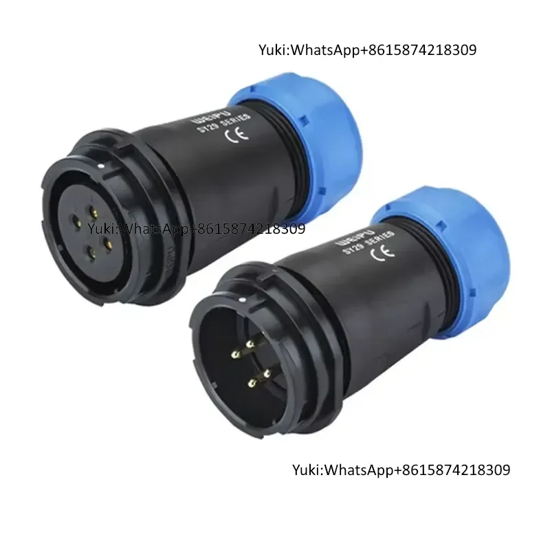 Weipu IP67 Waterproof SY29 4Pin Circular Industrial Cable Connector Bayonet Screw Crimp Reverse Female Male Plug for Power