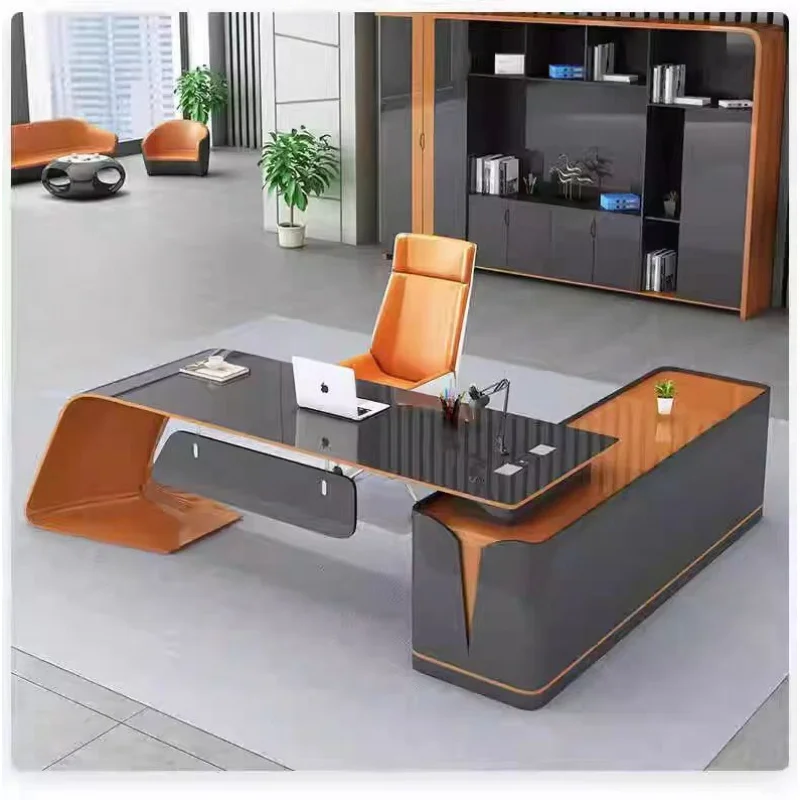 custom.Modern High-End Desk Simple Executive Manager Office Desk Panel Fashionable Big Class Desk Ladies Wood