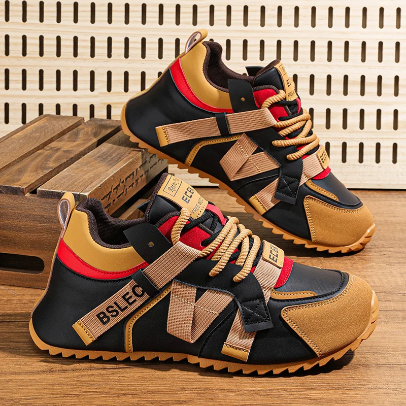 Zapatillas de deporte Vintage de estilo callejero para hombre, zapatos informales de diseñador a la moda, cómodas zapatillas de plataforma para hombre, zapatillas de hombre