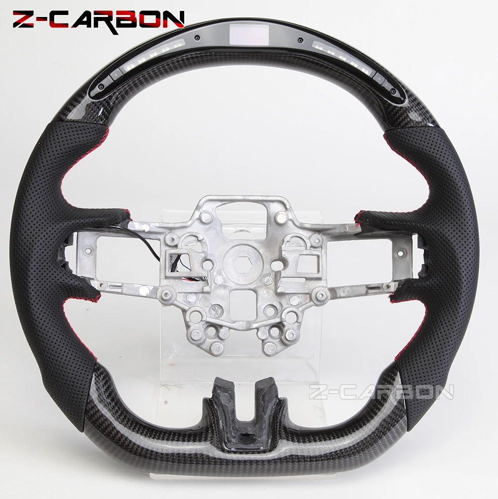 Mustang Carbon Fiber Steering Wheel For Ford Mustang 2018 2019 2020 2021 2022 2023 GT Shelby Steering Wheel Alcantara Leather