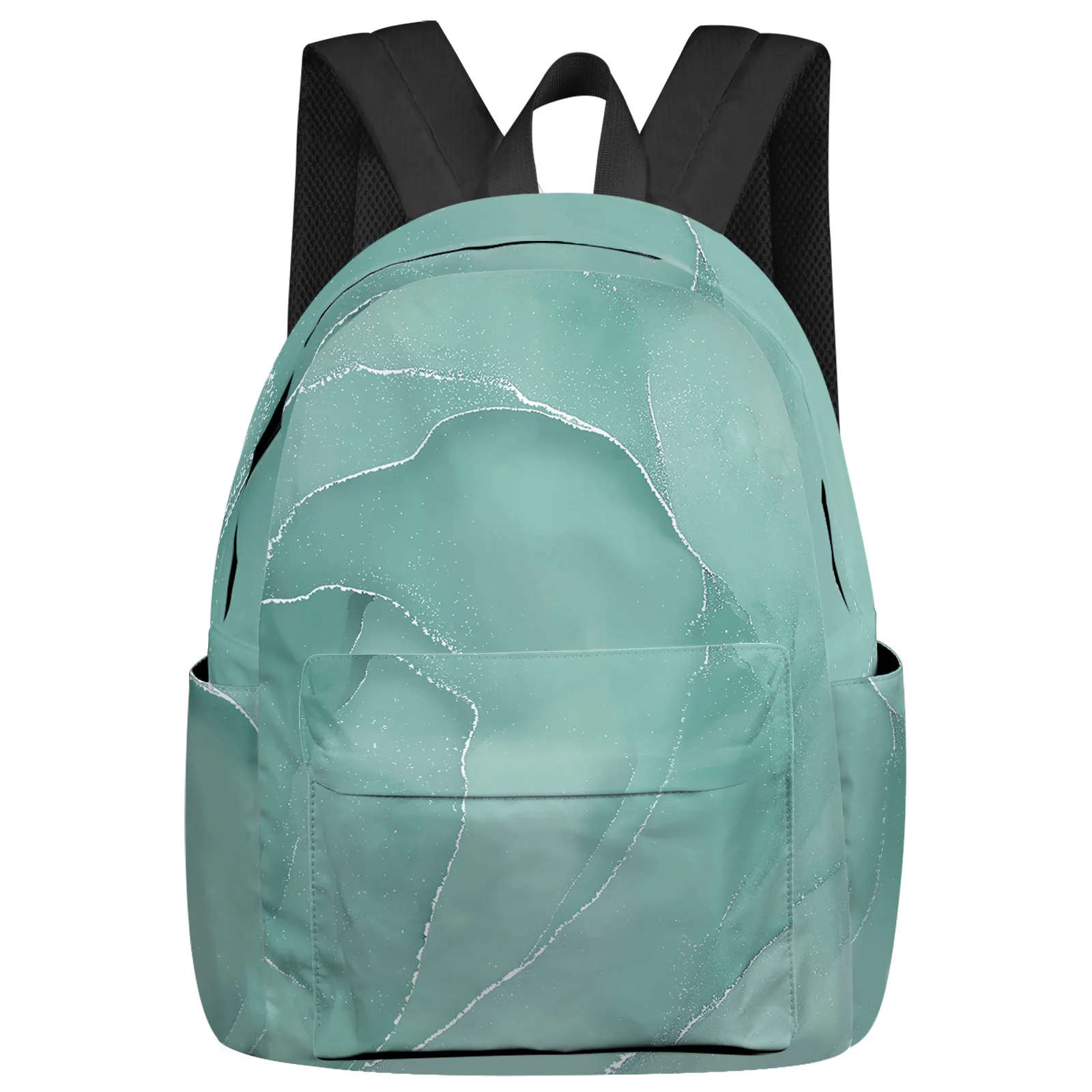 

Marble Aqua Green Feminina Backpacks Teenagers Student School Bags Laptop Custom Backpack For Men Women Female Travel Mochila