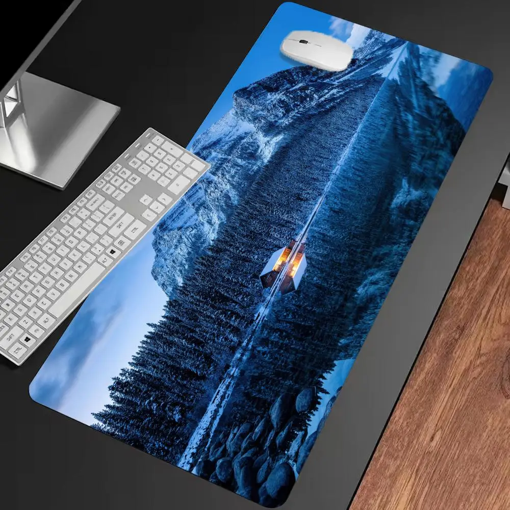 

Snowy Mountain Cabin Mouse Pad Multi-Size non-slip Gaming mouse pad Gamer E-SportsMat Game Mechanical Keyboard XXL Desk Mat