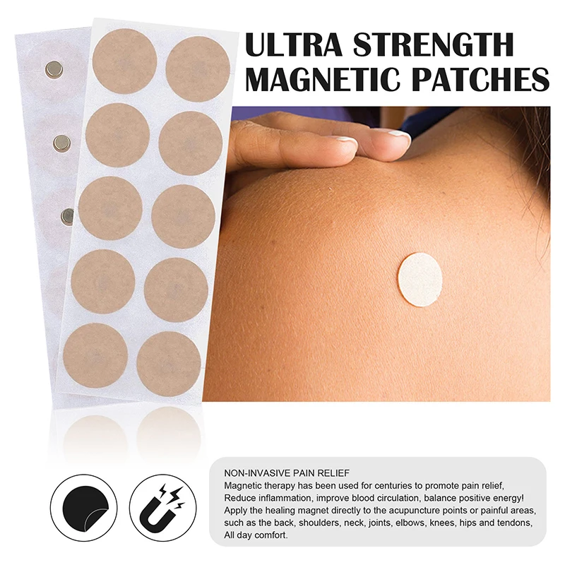 10 Pcs/Sheets Magnetic Acupuncture Body Points Beads Attached Magnetic Stickers Affixed To Eliminate Pain Permanent Magnet