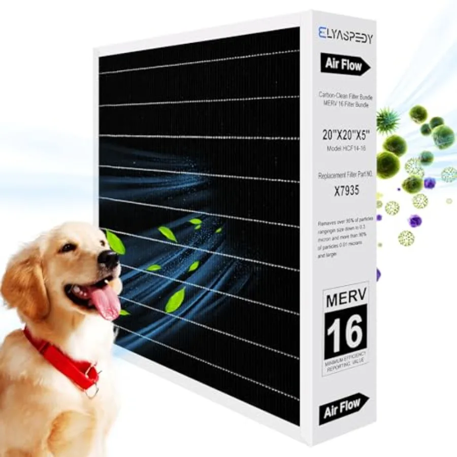

2025 New X7935 MERV 16 Air Filter BundleCarbon Clean Healthy Climate Replacement Filter Media for HCC14-23 Lennox and Honeywell