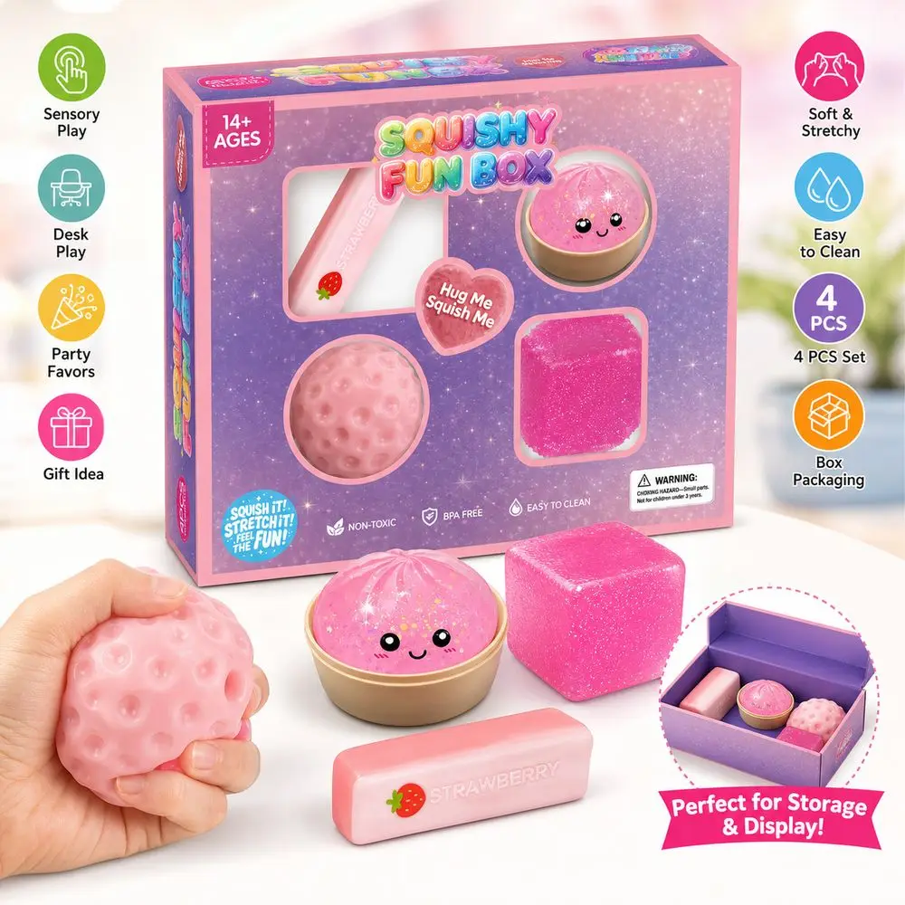 Gifts Soft And Stretchy Sensory Cute Style Random Shapes Set Reusable Easy To Clean Sensory Box Sensory Play