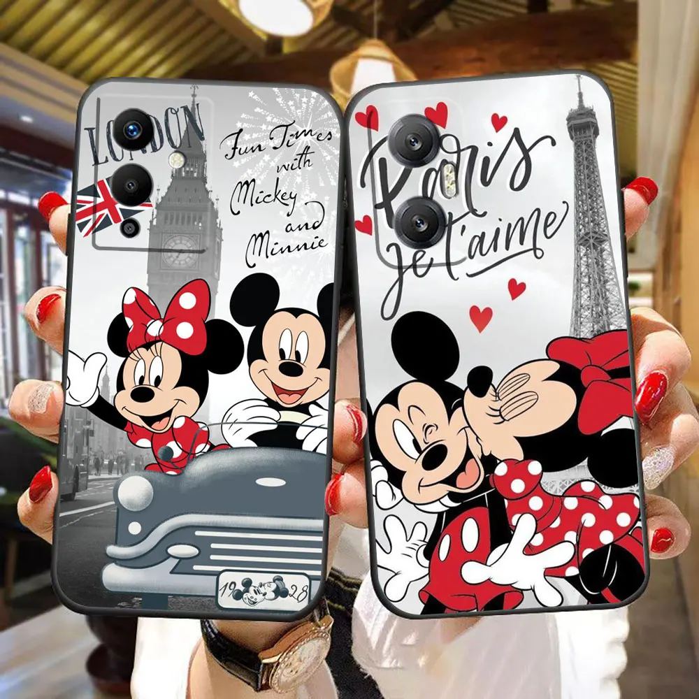 Paris Minnie Mickey Mouse Handy hülle für Infinix Note 40 30 12 G96 11 10 VIP Pro Hot 30 30i 20 20s 20i 10s 10i 9 Play Case Shell