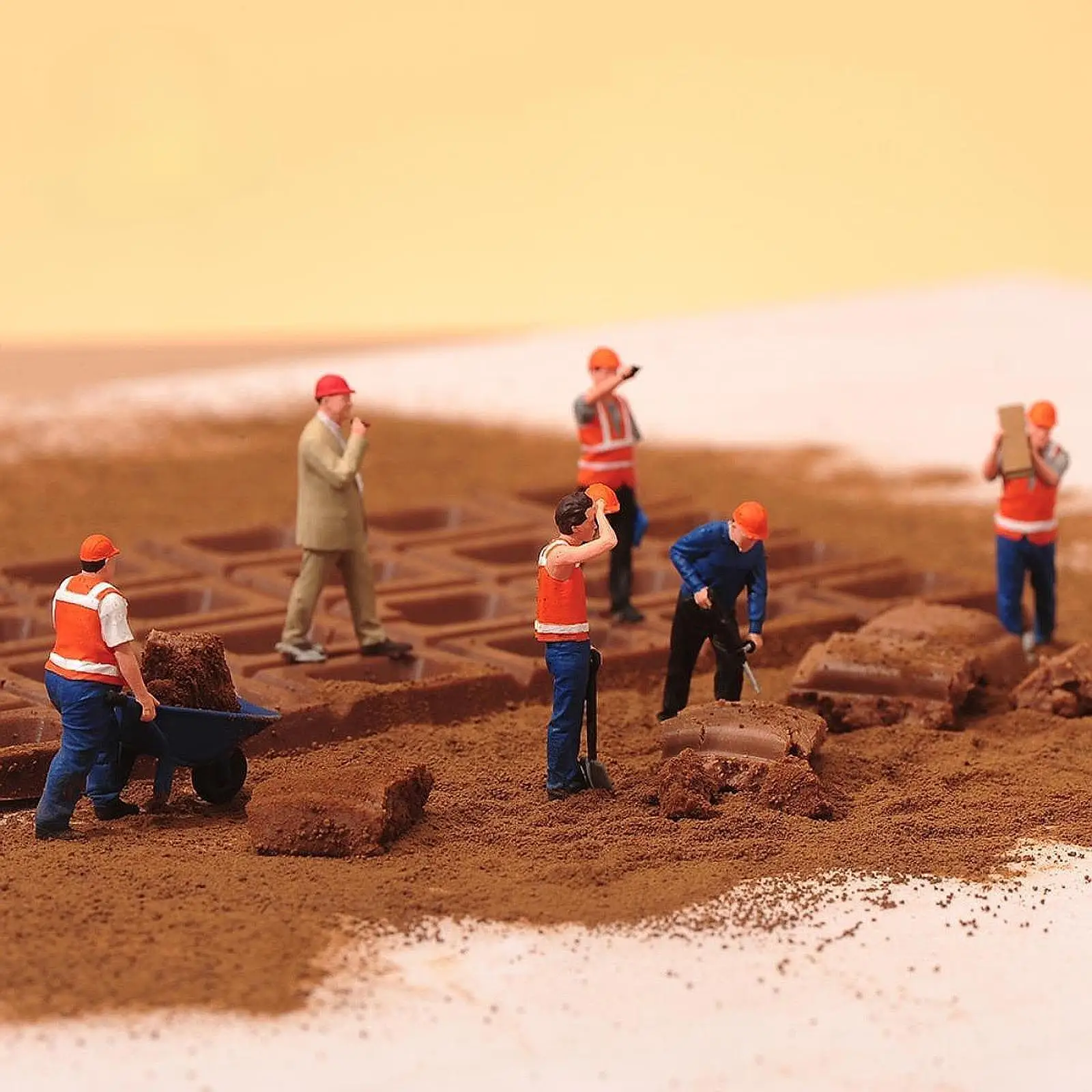 

6x Miniature Figures Model 1/50 Scale,Tiny People Figurine Hand Painted,Realistic,Diorama Worker Figure for Micro Landscapes