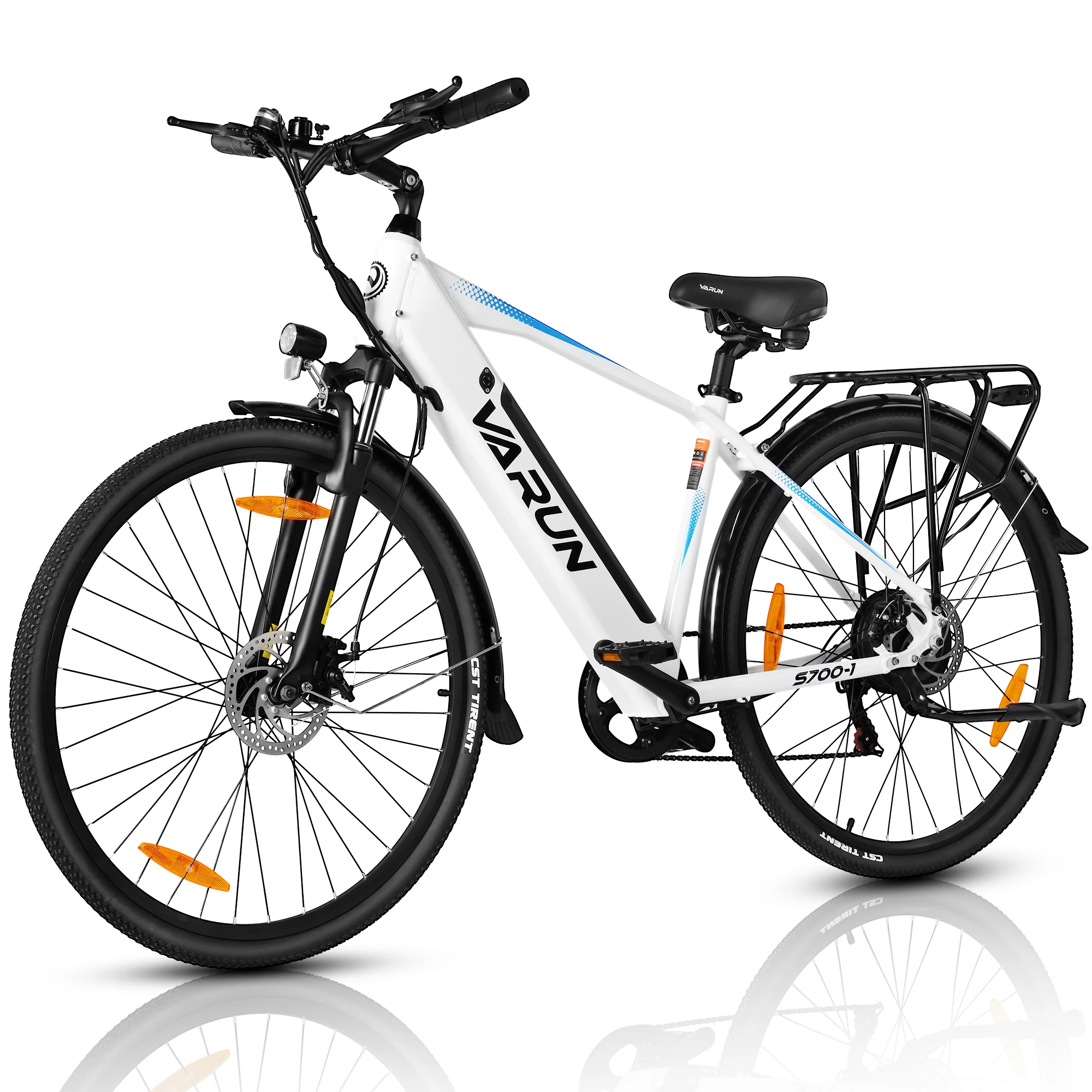 AliExpress Varun S700‑1 Urban commuting electric bicycle, front spring shock‑absorber + mechanical disc brakes for double protection, 250W motor, 48V10.4Ah battery, 27.5‑inch wheels, adult e‑bike