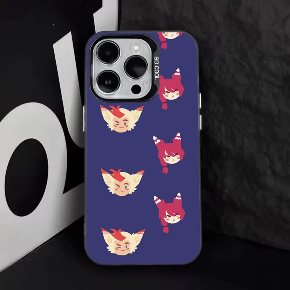 حافظة هاتف X-Xayahs وR-Rakans لهاتف iPhone 17,16,15,14,13,12,11,Pro,Max,Plus,E,Air,Mini Black Tpu