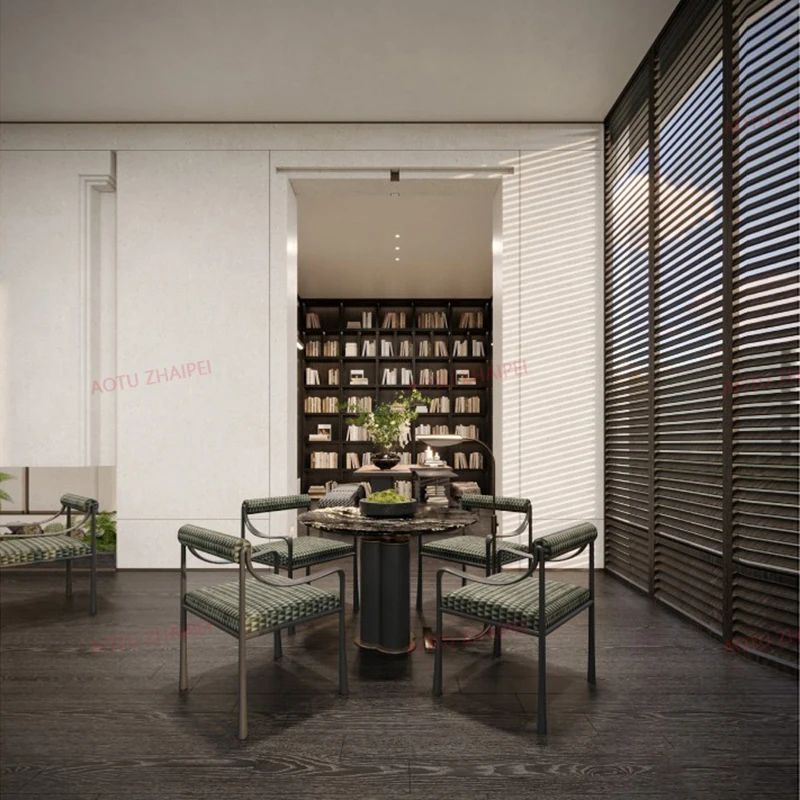 Study space design, whole house wooden home customization, children's house interior design, high-end bookshelf customization