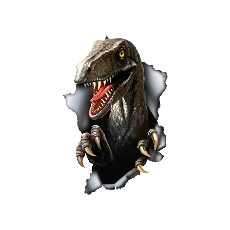 DK598# Dinosaur Car Stickers, Waterproof Pvc Animal Decals With 3D Effect, Block Scratches and Increase Fun Auto Parts