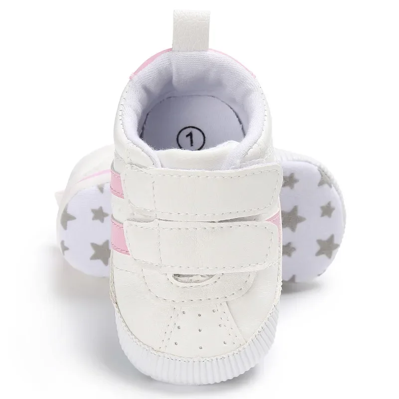 0-18 أشهر طفل لينة وحيد أحذية رياضية عدم الانزلاق الأبيض أحذية برام للأطفال الرضع الصبي حذاء كاجوال شريط Prewalker المدربين للفتيات #3