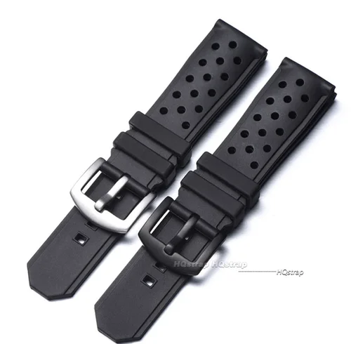 Imagen 2 del producto Pulsera de silicona negra para Tag Heuer para Racing F1 WAZ2113, pulsera impermeable de 22mm, correa de reloj de buceo, repuesto transpirable