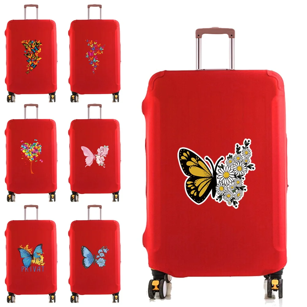 

Luggage Cover Protector Elastic Dust Case Suitcase Dust Cover Fit 18-28 Inch Trolley Baggage Travel Accessories Butterfly Print