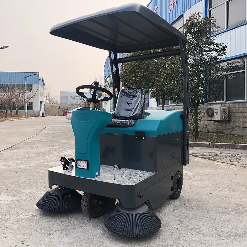 Customized Street Sweeper Mini Battery Ride On Floor Leaf Collecting Scrubber Industrial Cleaning Machine Shopping Mall