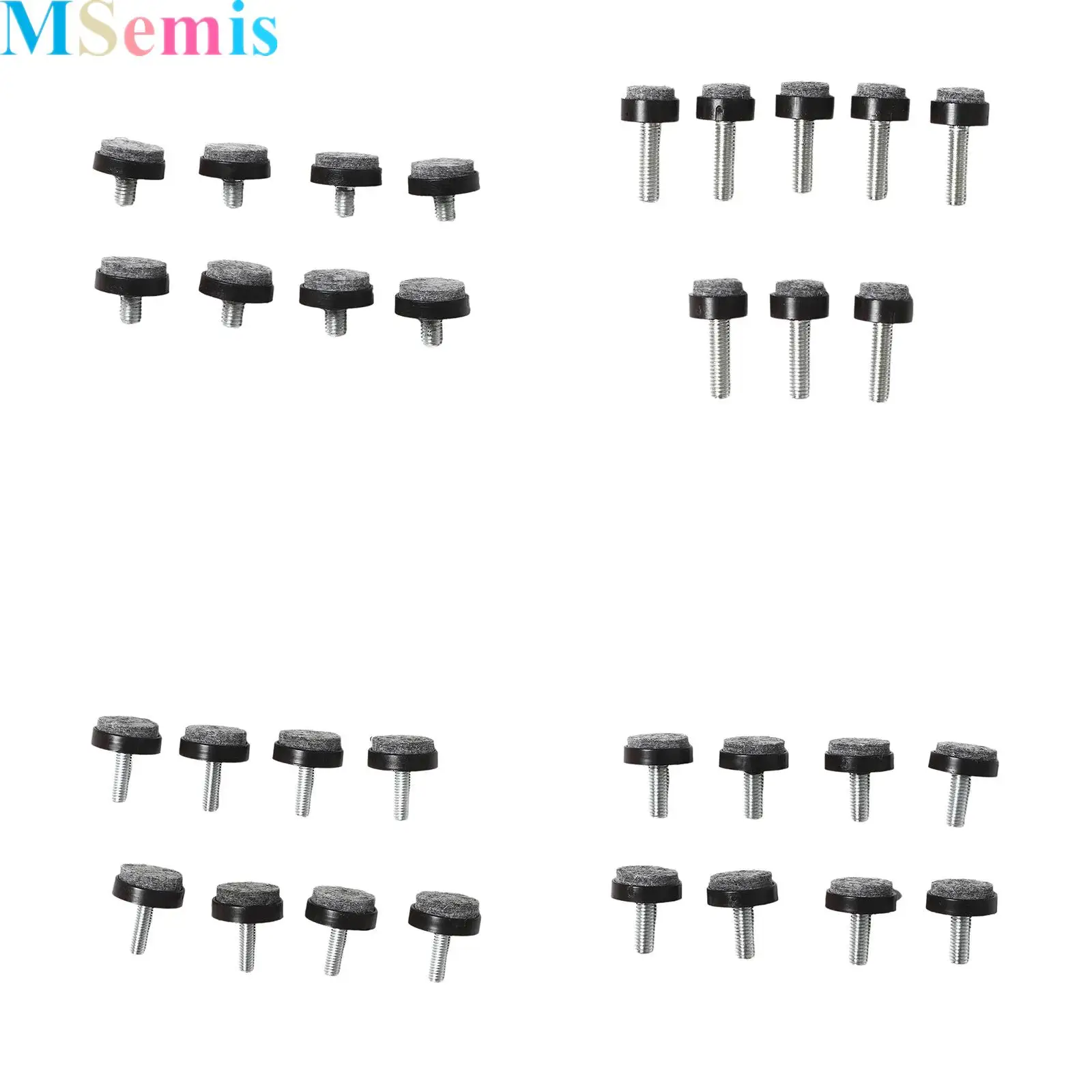 

8 Pcs Adjustable Furniture Leg Levelers Threaded Screw-in Leveling Feet Pad Floor Protector for Tables Cabinets Chairs Sofa
