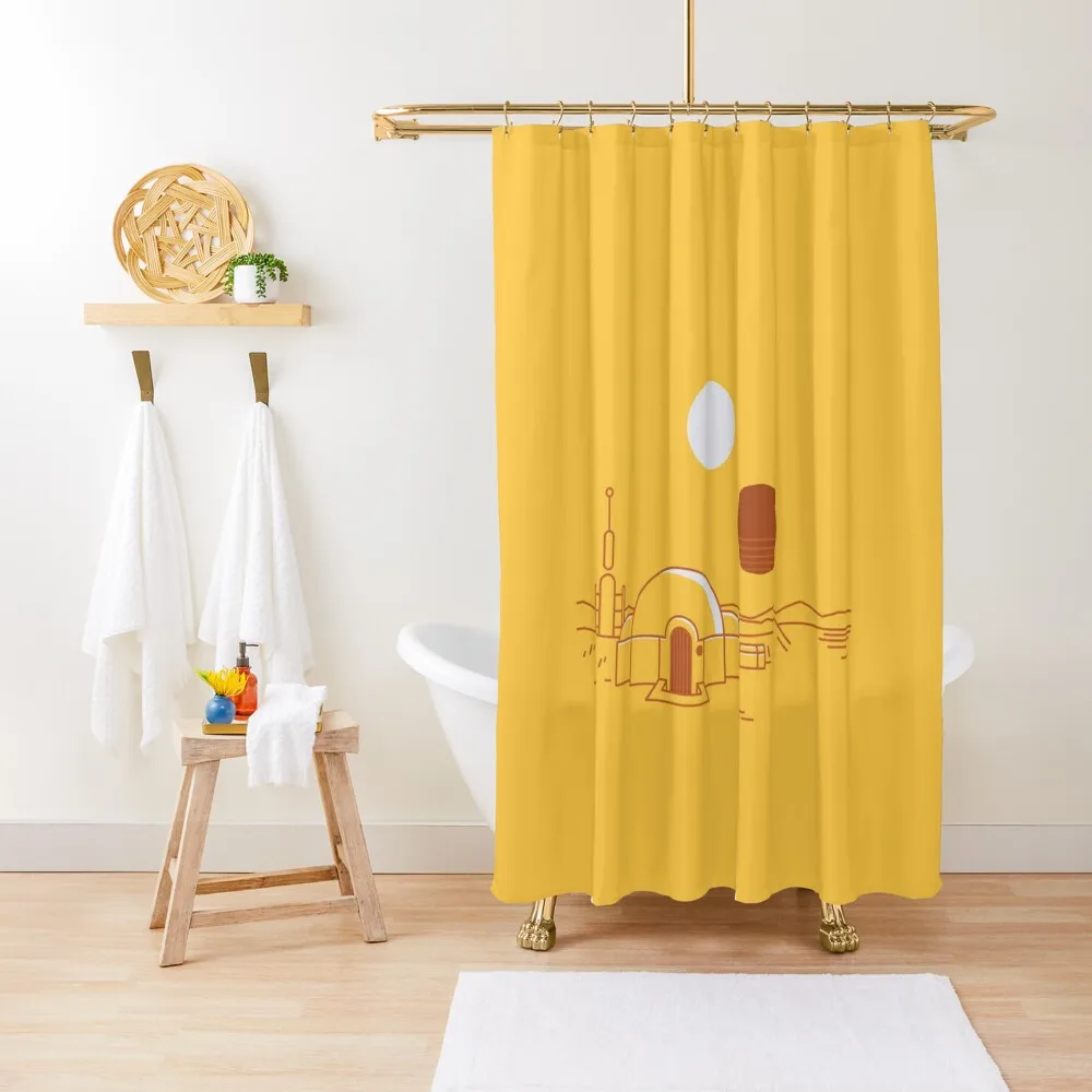 

Tatooine vintage travel Shower Curtain Shower Set Waterproof Shower Bathroom Accessory Curtain