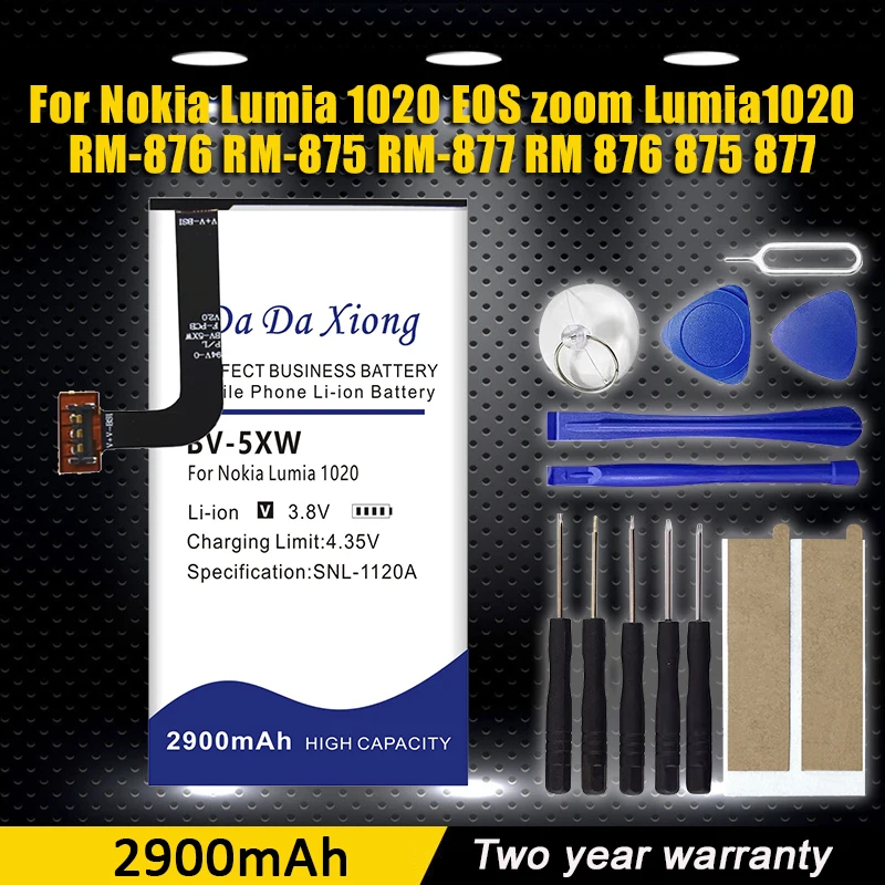 BV-5XW 2900mAh Battery for Nokia Lumia 1020 EOS zoom Lumia1020 RM-876 RM-875 RM-877 RM 876 875 877
