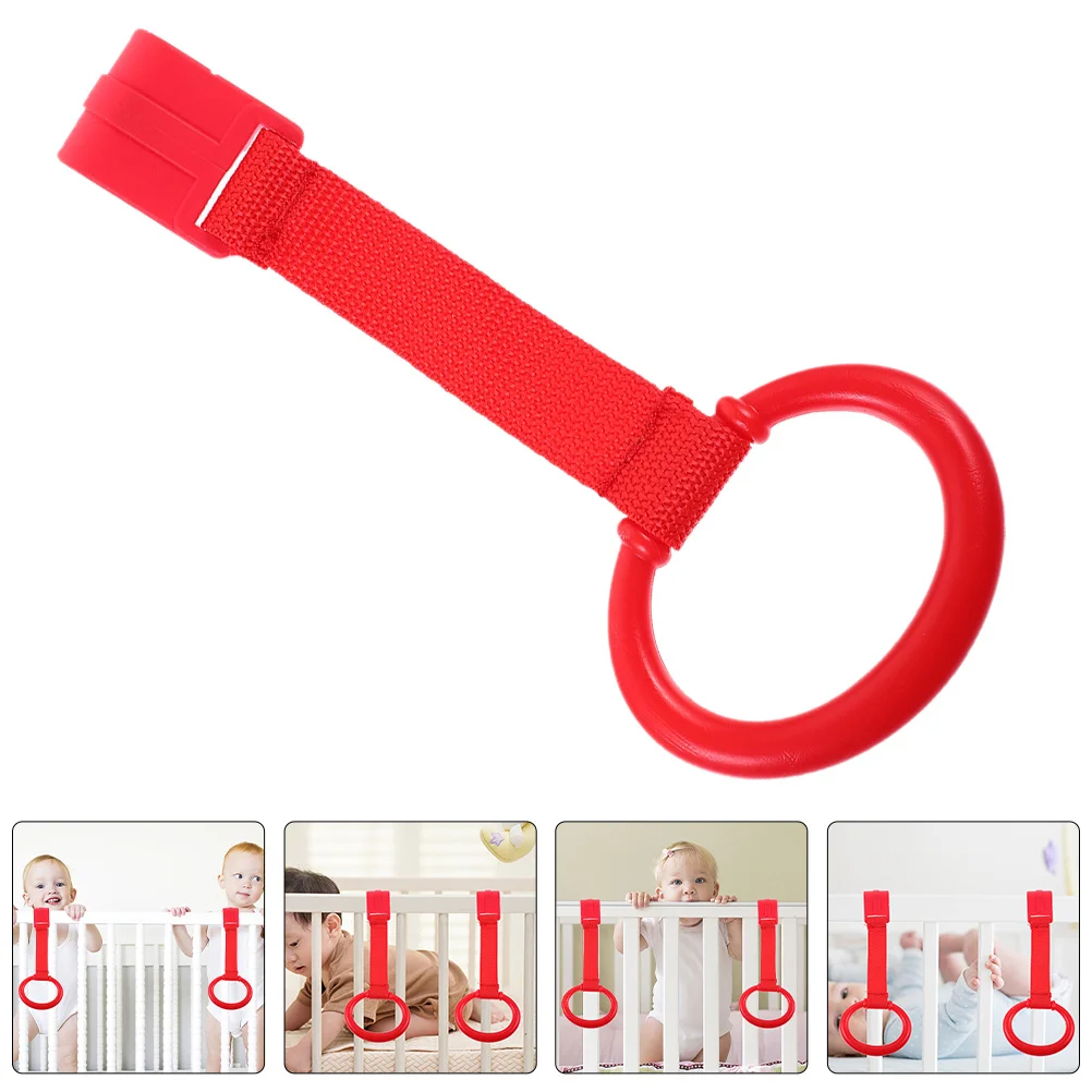 Anillos para caminar para bebés, barras de plástico duraderas para cuna infantil, superficie lisa, soporte para niños pequeños, herramienta de entrenamiento portátil, 5 uds.