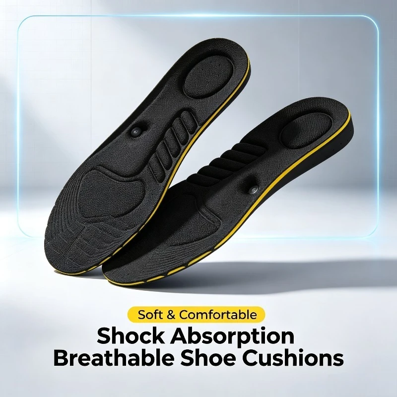 2-5cm Magnetic Height Increase Insoles Invisible Massage Heel Lift Cushions Soft Taller Shoe Pads Men Women