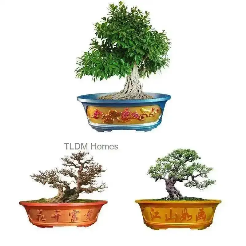 

Balcony New Garden Chinese Creative Cement Potted Flower Outdoor Pot Home DIY Mold Plastic European Decorations Bonsai Model T