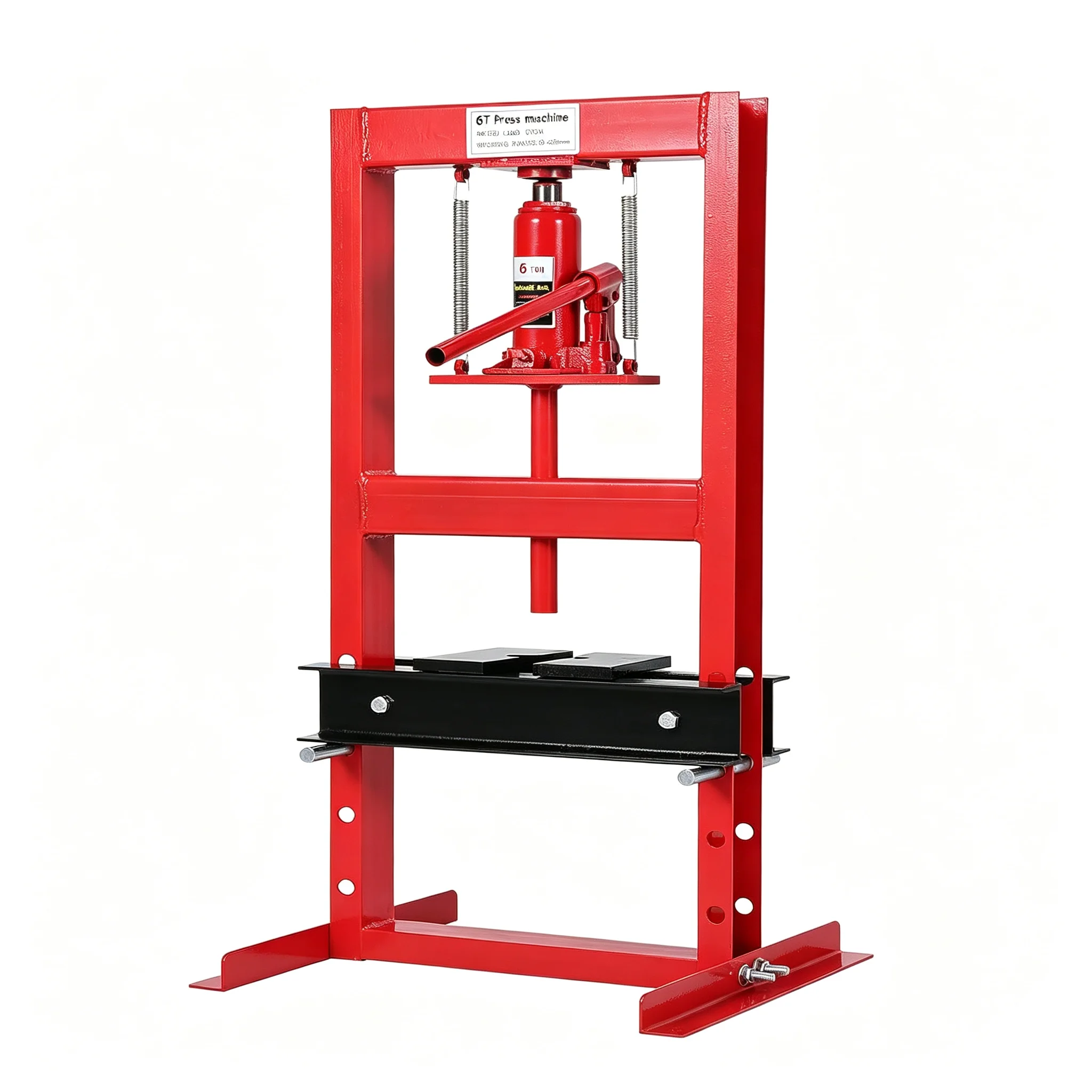 Tacleekii 6T 12T 20T Hydraulic H-Frame Shop Press Heavy-Duty Steel, Adjustable Height Table, Dual Arbor Plates Ideal for Garage Car Repair, Bending & Pressing
