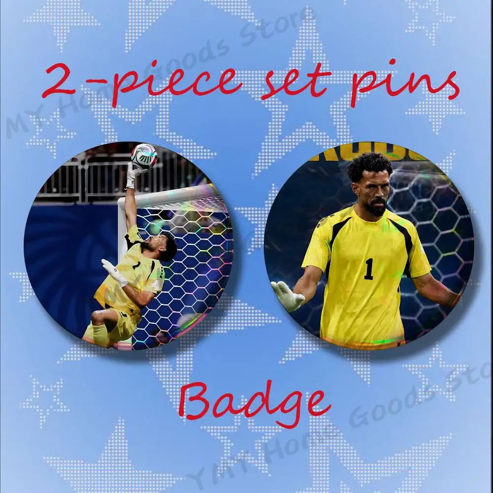 NO WAY THROUGH Football V-Vozinha Brooches for Backpack Accessories 25 32 44 58 75mm Round 2-piece set Free Mix
