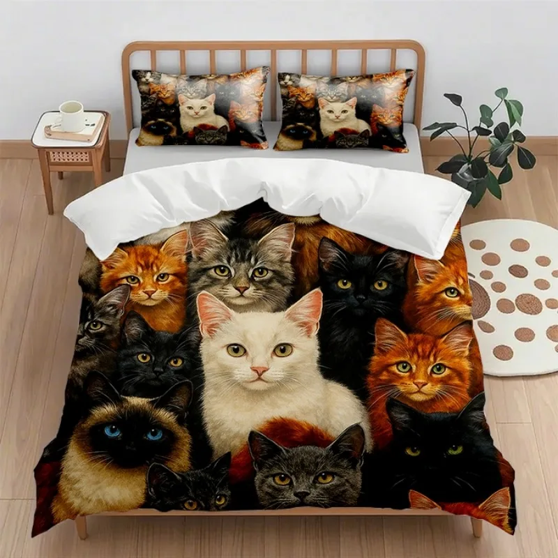 

New digital printing quilt cover set (quilt cover + pillowcase) 2pcs/3pcs holiday gift household quilt cover without sheets