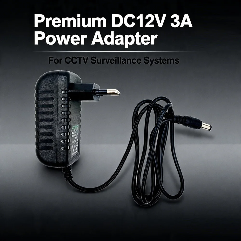 DC 12V 3A Power Adapter AC 100-240V Input Supply Charger Universal Switching Adapter Converter Plug for CCTV Camera DVR NVR LED