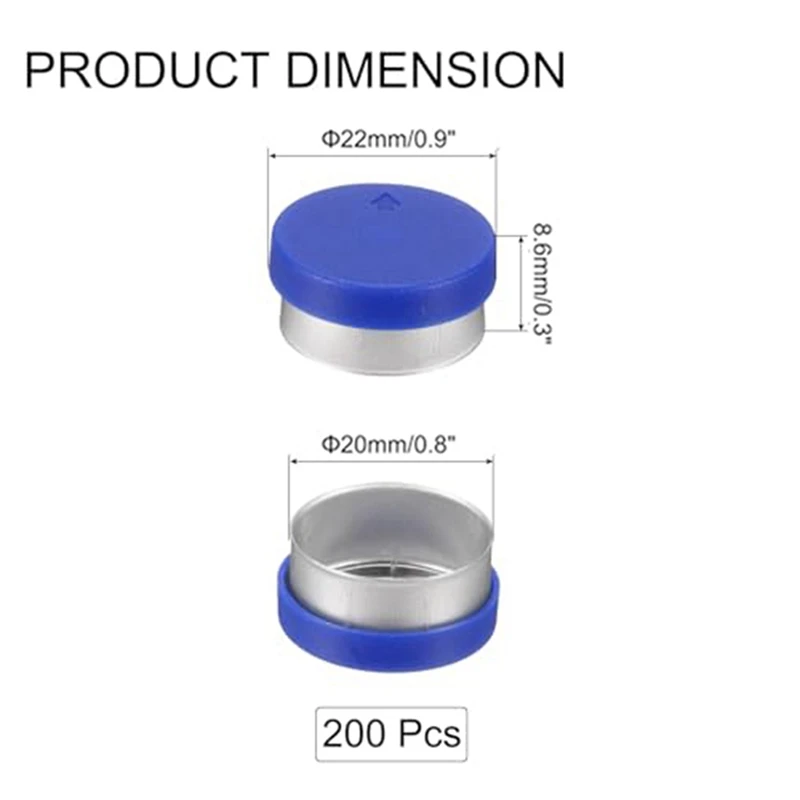 WISH Flip Off Caps, 200PCS Burr-Free Flip Off Top Caps Seals Flip Off Seals Caps Cover