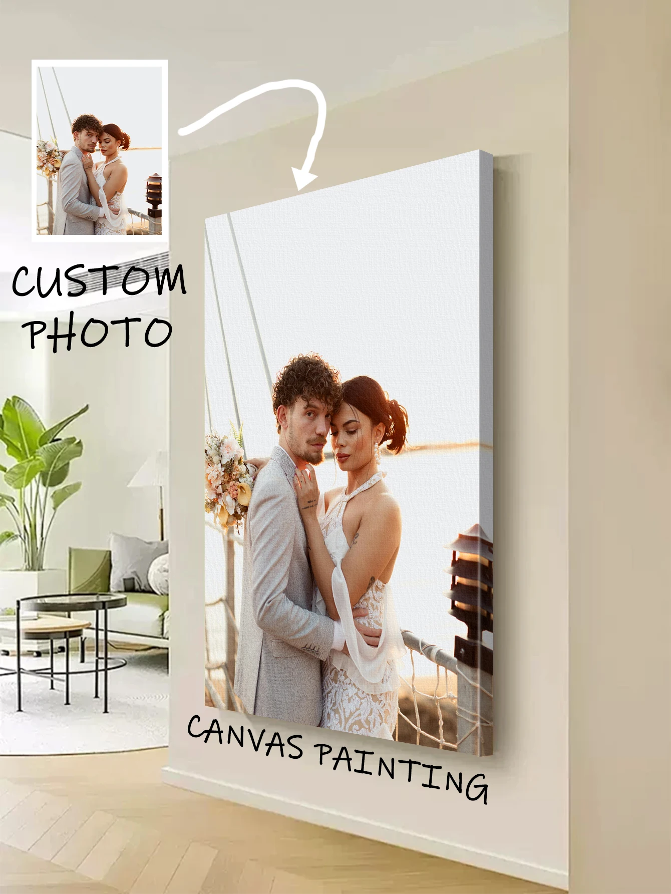 1Pc Customizable big size canvas poster for bathroom decor/e