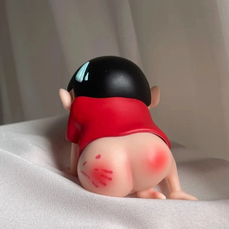 Crayon Shin Chan Action Figure PVC Swollen Butt 5cm Model Doll For Car Desktop Decoration Kids Gift image 5