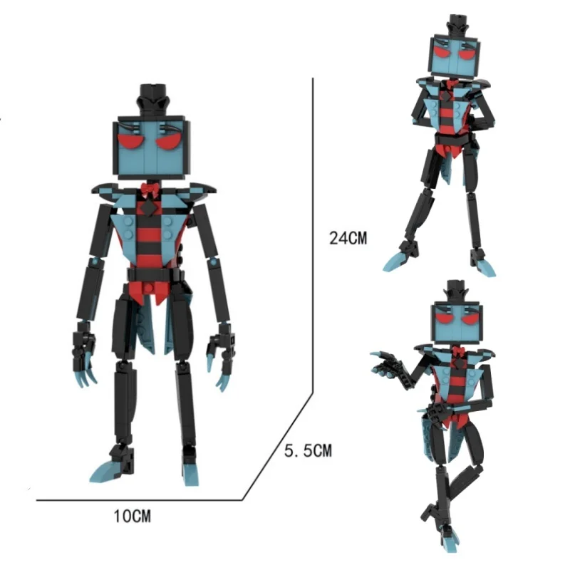 

New Anime Hazbin Hotel VOX Building Block Vincent Vox Hazbin Hotel Building Block Bricks Model Toy Gift For Kid