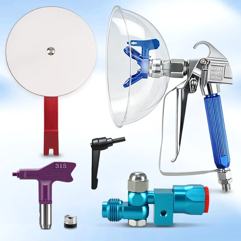 Airless Paint Spray Gun Set 315 517 Nozzle Tip Holder Splash Guard Color Baffle Rotary Joint for Airless Sprayer