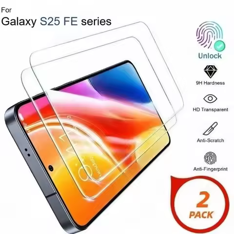 2Pcs Tempered Glass Screen Protectors Compatible For Samsung S25 S24 Ultra S23 S22 S21 Plus S24 S23 Plus S21 S23 FE Glass