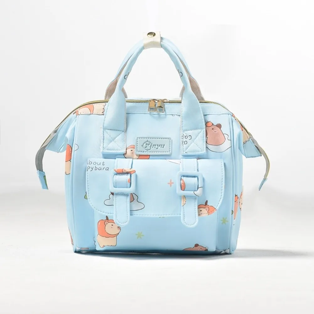 

Cartoon Print Mommy Backpack Multifunctional Large Capacity Breastfeeding Bag Durable Material Maternity Design Baby Diaper Bag