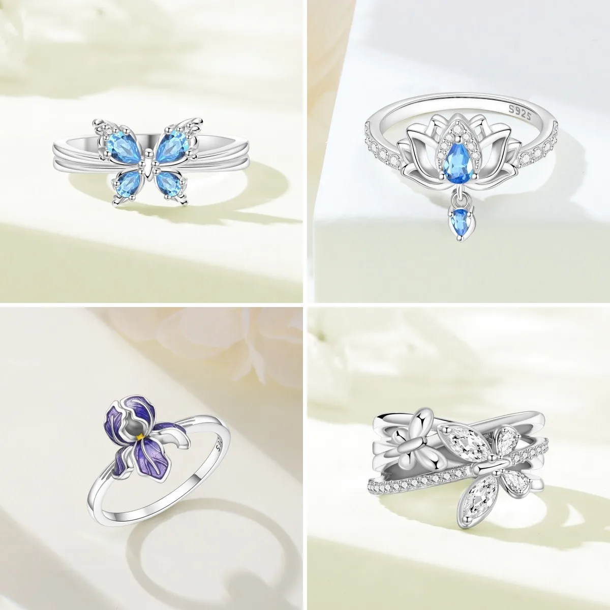 MISEFF S925 Sterling Silver Ring Original Multi-size Versatile Fashion Ring For Women Birthday Jewelry Gift