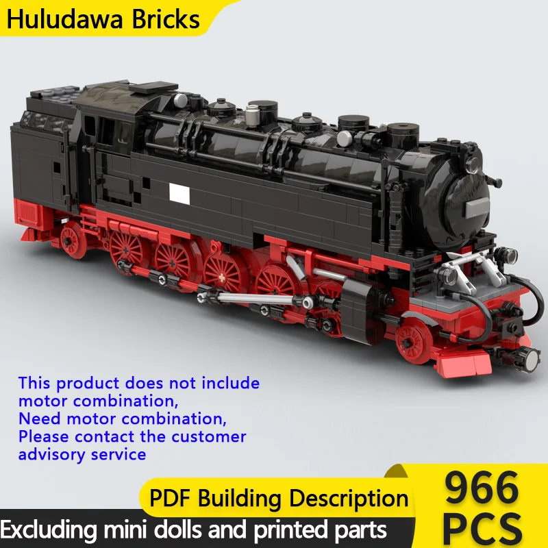 

City Car Model MOC Building Bricks Motorized Steam Engine Train Modular Technology Children Holiday Gifts Assemble Toys Suit