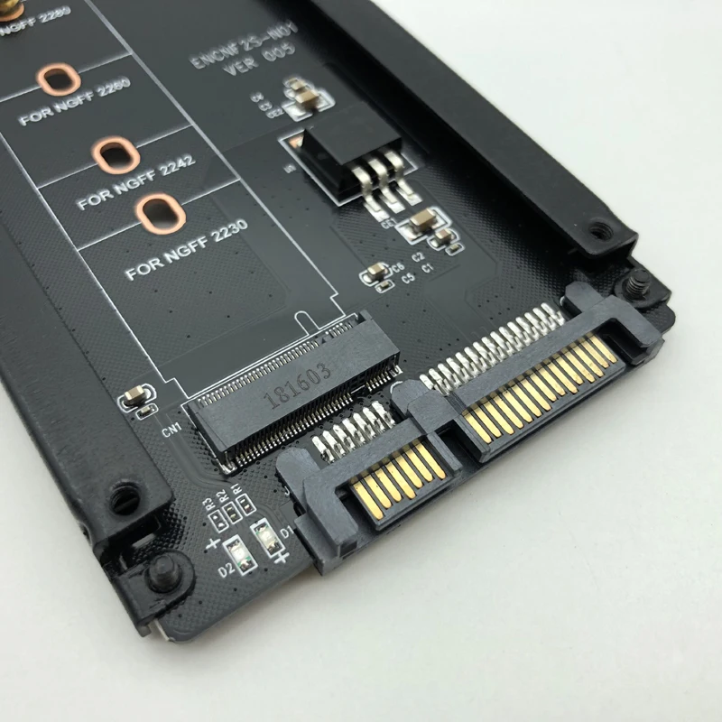 Metal Case B+M Sleutel M.2 NGFF SSD Naar 2.5 SATA 6Gb/s Adapterkaart Met Behuizing Socket M2 NGFF Adapter W/5 Schroef M.2 SATA Adapter