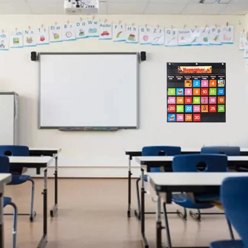 

Календарная карманная диаграмма 88 карт для ежемесячной диаграммы календарей для детей для учителей