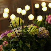 1/2/4pcs Solar Dandelion Lights 6 Heads Always on/flashing Lawn Lamp LED Landscape Lighting Garden decoration Ground plug light